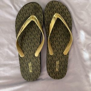 Michael Kors flip-flops size 11 brand new never worn